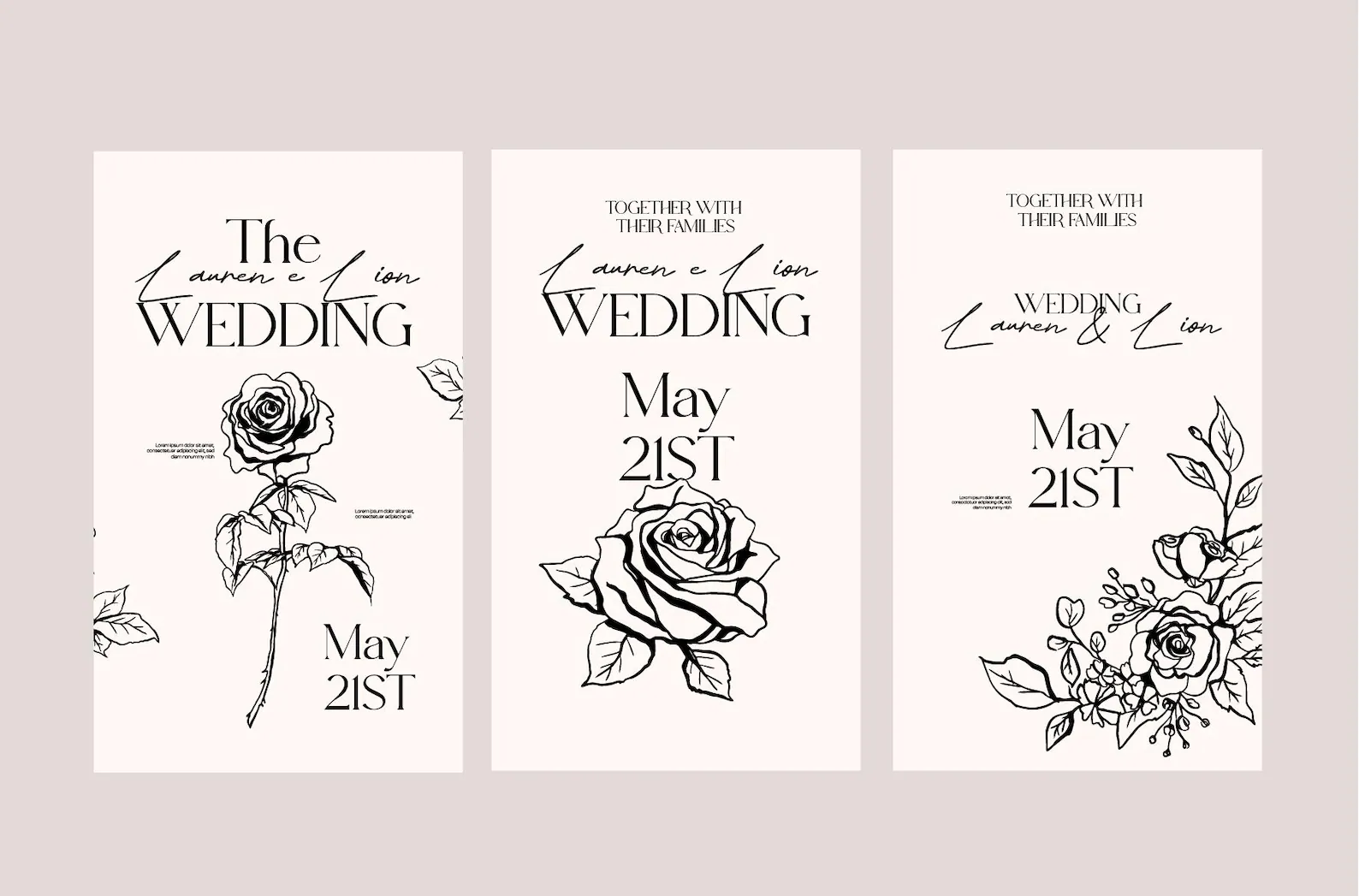Wedding Roses — sketch 03